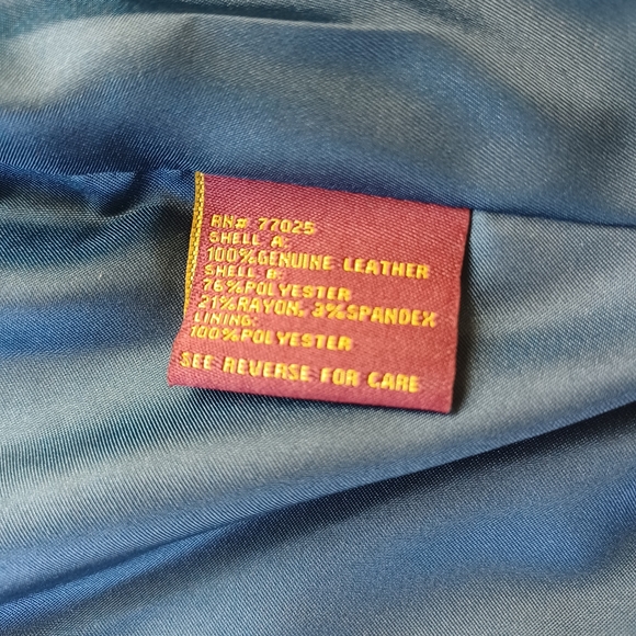 {Hal Rubenstein} Two-tone Leather Jacket in Navy - Picture 6 of 8